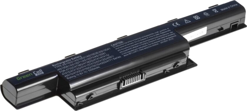 Green Cell Pro - Batteri Til Bærbar Pc (Tilsvarer: Acer As10d31, Acer As10d41, Acer As10d51) - Litiumion - 6-Cellers - 5200 Mah - Svart - For Acer As