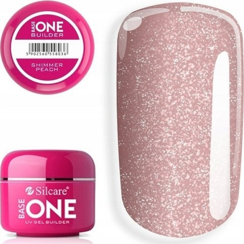 _Gel Base One Shimmer Neglebyggende Gel Peach 50G