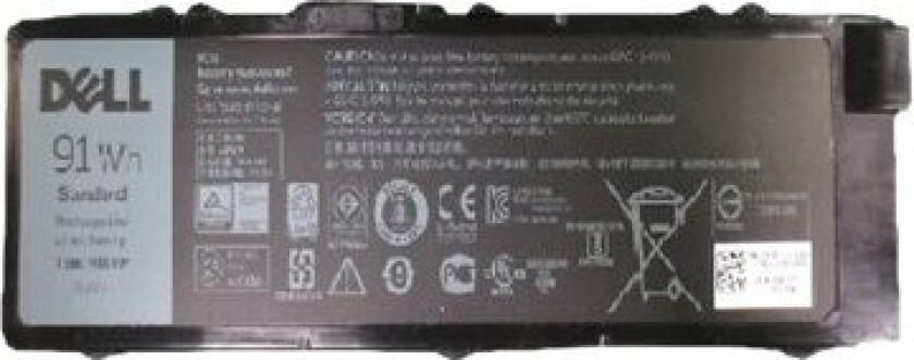 Primary - Batteri Til Bærbar Pc - Litiumion - 6-Cellers - 91 Wh - For Precision 7510, 7710