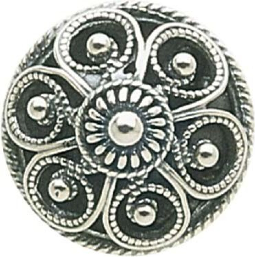 Bunadsknapp Telemark i 830 oksidert sølv