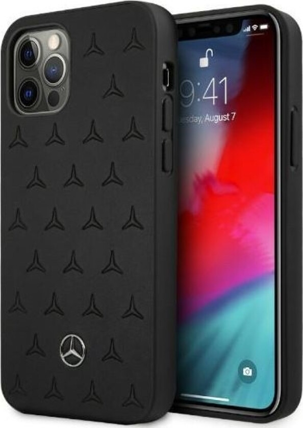 Mehcp12lpsqbk Iphone 12 Pro Max 6,7" Czarny/Black Hardcase Leather Stars Pattern