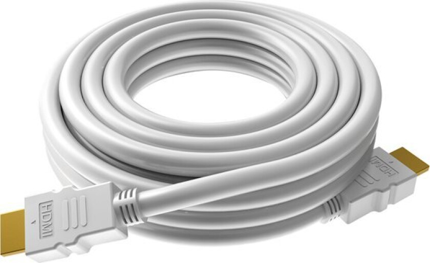 Techconnect - Hdmi-Kabel Med Ethernet - Hdmi Hann Til Hdmi Hann - 1 M - Hvit - 4K-Støtte