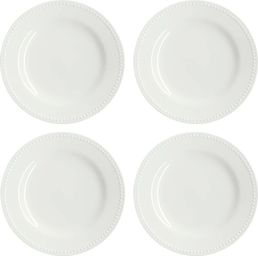 Dots liten tallerken 22 cm 4 stk Kremhvit