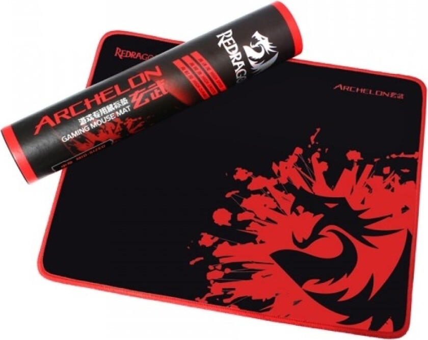Redragon Archelon M, Svart, Rød, Bilde, Gummi, Silke, Musematte Til Gaming
