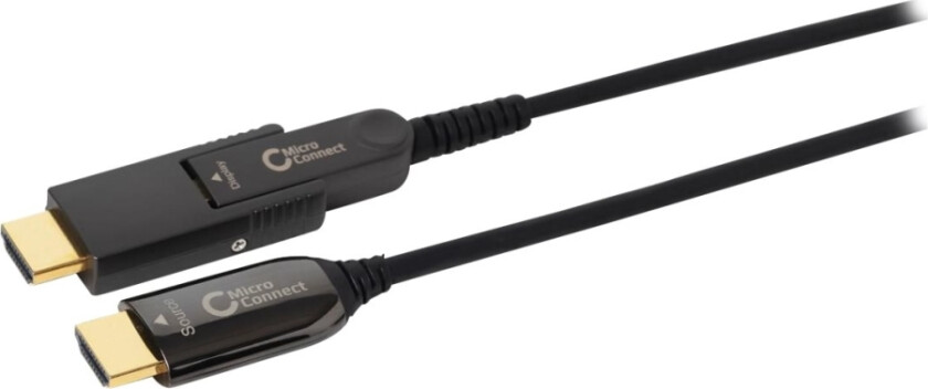 Bilde av Microconnect Premium - Sett For Hdmi-Kabel Med Ethernet - 40 M - Hybridkobber / Fiberoptikk - Svart - Aktiv Optisk Hybridkabel, Støtte For Dolby Dts-