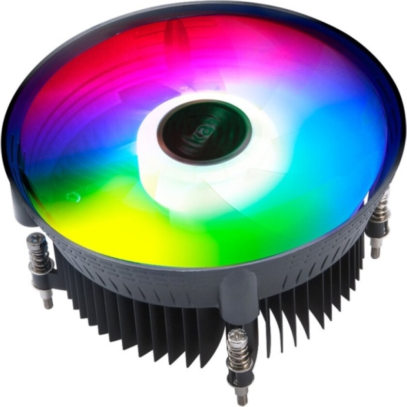 Akasa Vegas Chroma Lg - Prosessorkjøler - Addressable Rgb - (For: Lga1156, Lga1155, Lga1150, Lga1151, Lga1200) - Anodisert Aluminium - 120 Mm - Svart