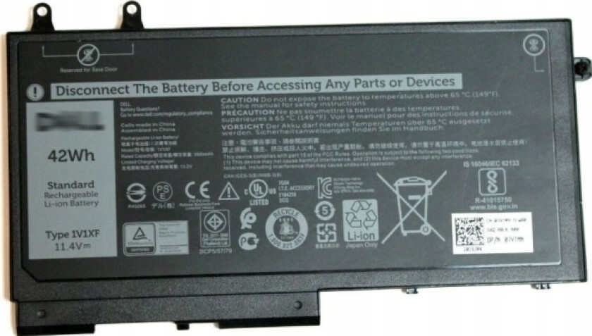Simplo - Batteri Til Bærbar Pc - Litiumion - 3500 Mah - 42 Wh - For Inspiron 7791 2-In-1 Latitude 5400, 5500 Precision 3540