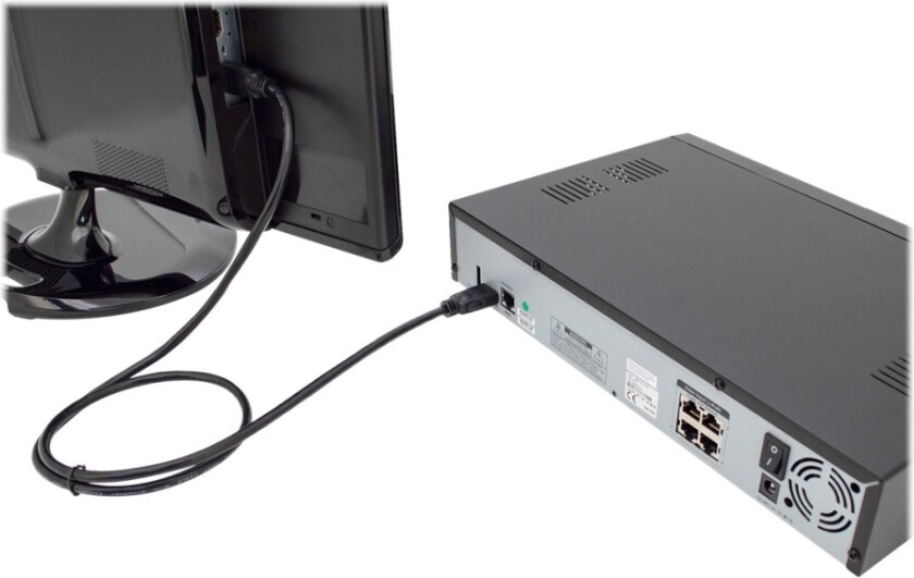 - Hdmi-Kabel Med Ethernet - Hdmi Hann Til Hdmi Hann - 5 M - Svart - 4K-Støtte