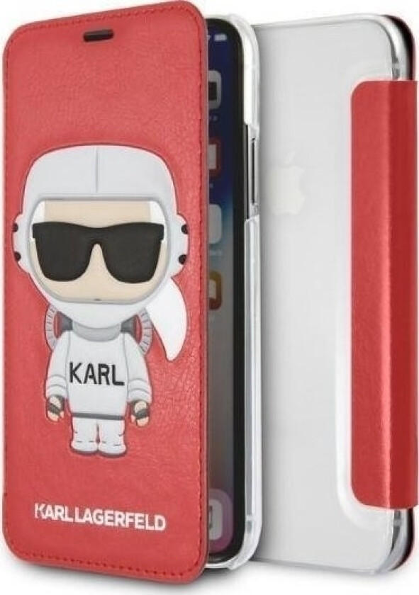 Etui Klflbkpxkscore Apple Iphone Xs/X Bookcase Czerwony/Red Karl Space Cosmonaut