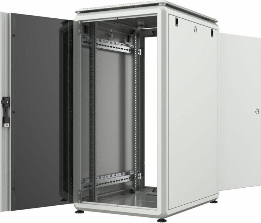 By Logon Data Line - Rack Skap - 600 X 800 Mm, Data Line - Free-Standing - Hvit, Ral 7035 - 22U - 19"