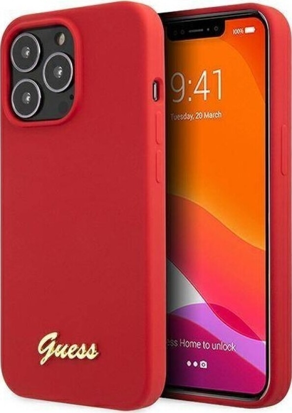 Guhcp13xlslmgre Iphone 13 Pro Max 6.7" Czerwony/Burgundy Hard Case Silicone Vintage Gold Logo
