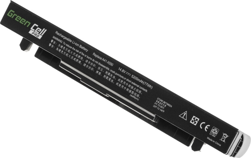 Green Cell Pro - Batteri Til Bærbar Pc (Tilsvarer: Asus A41-X550a) - Litiumion - 8-Cellers - 5200 Mah - Svart - For Asus R510ca X550ca X550cc X550