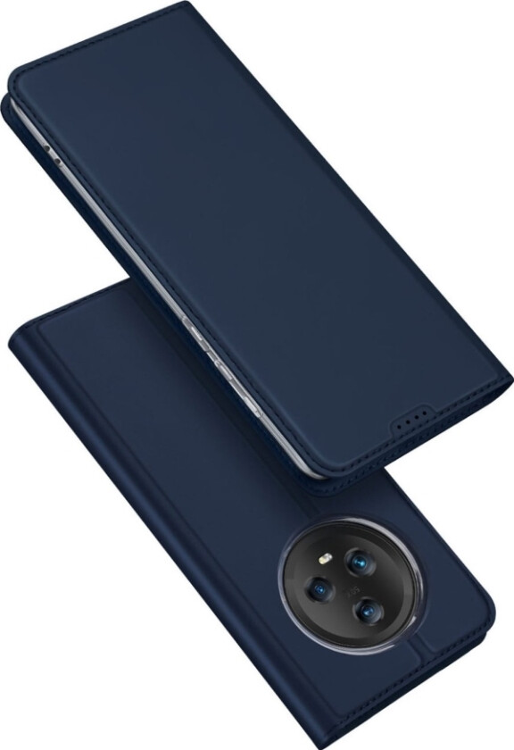 Skin Pro-Veske For Honor Magic5 Flip Cover Kortlommebokstativ Blå