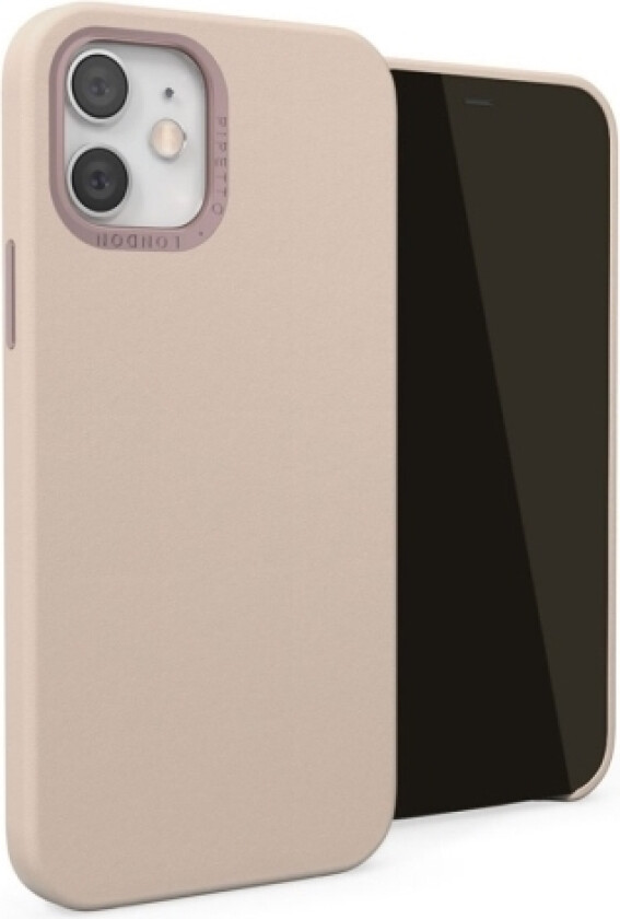 Magnetic Leather Case For 12 Pro Max - With Magnetic Holder - Dusty Pink