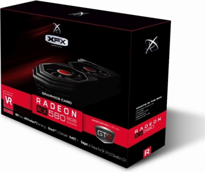 Xfx Radeon Rx 580 Gts - Xxx Edition - Grafikkort - Radeon Rx 580 - 8 Gb Gddr5 - Pcie 3.0 X16 - Dvi, Hdmi, 3 X Displayport