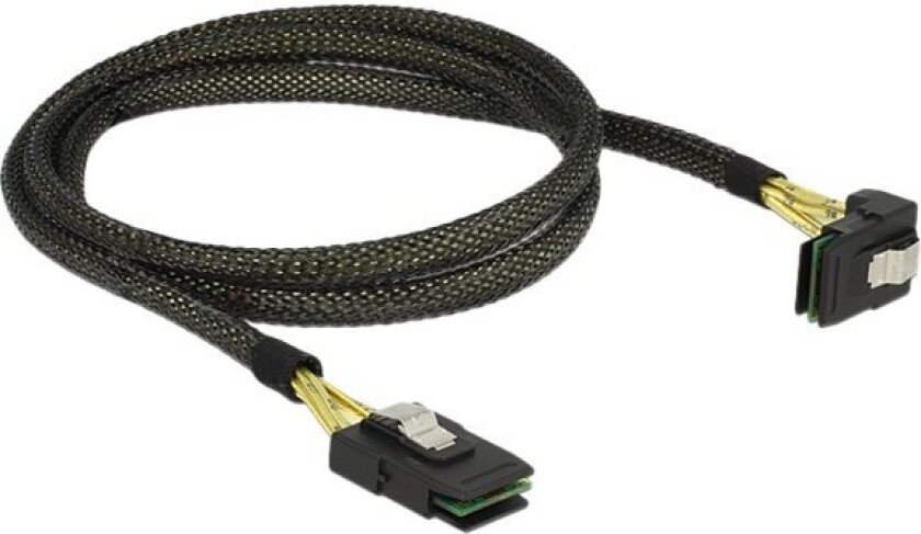 Delock - Sas Intern Kabel - Sas 6Gbit/S - Mini Sas (Sff-8087) (Hann) Til Mini Sas (Sff-8087) (Hann) - 1 M - 90°-Kontakt