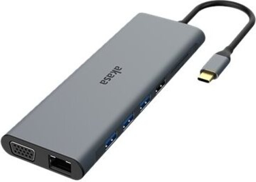 Akasa - Dockingstasjon - Usb-C - Vga, 2 X Hdmi - 1Gbe