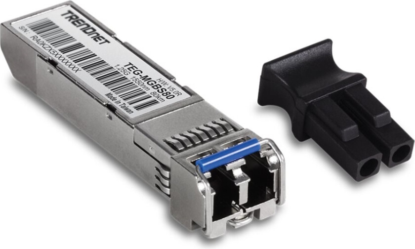 Trendnet Teg Mgbs80 - Sfp (Mini-Gbic) Transceivermodul - Gige - 1000Base-Lx - Lc-Enkeltmodus - Opp Til 80 Km - 1550 Nm - Taa-Samsvar