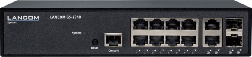 Lancom Gs-2310 - Switch - Styrt - 8 X 10/100/1000 + 2 X Kombo-Gigabit Sfp - Stasjonær, Rackmonterbar