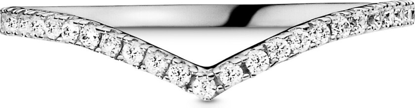 Ring i 925 sølv med zirkoner str. 54