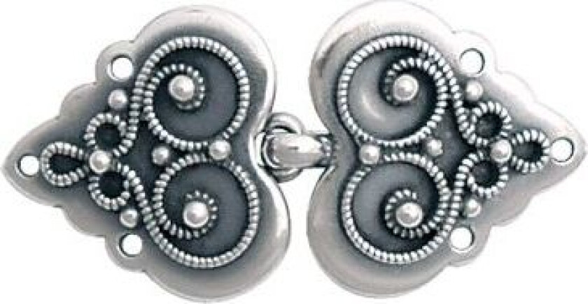 Hekte Bardu/Målselv i 830 oksidert sølv