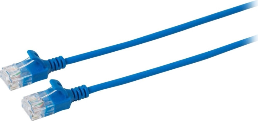 Microconnect - Nettverkskabel - Rj-45 (Hann) Til Rj-45 (Hann) - 10 M - 3.6 Mm - Utp - Cat 6A - Halogenfri, Uten Hindringer, Flertrådet - Blå