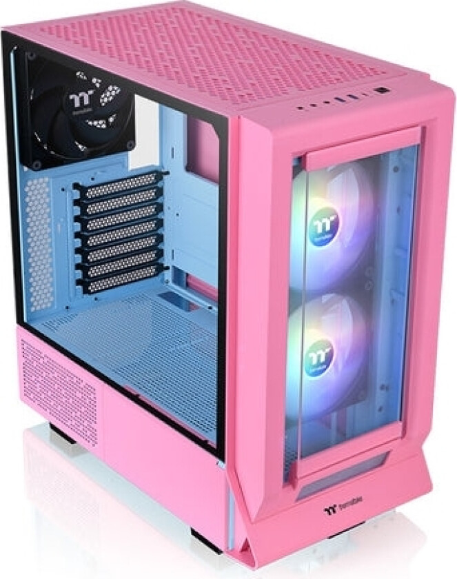 Ceres - - Sidepanel Med Vindu (Herdet Glass) - Ingen Strømforsyning - Hydrangea Blue - Usb/Lyd