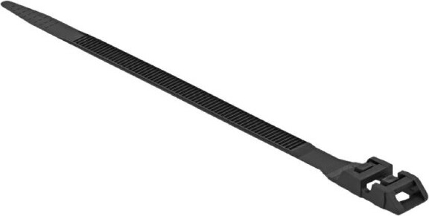 Delock Cable Tie With Double Locking - Kabelfestebånd - 25 Cm - Svart