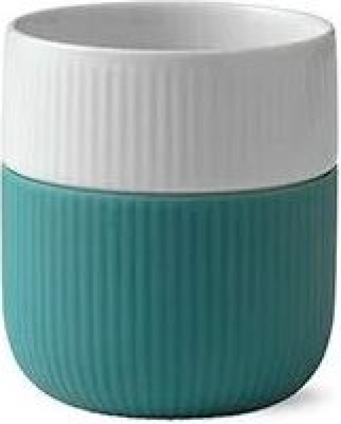 Fluted Contrast krus opal (blå)