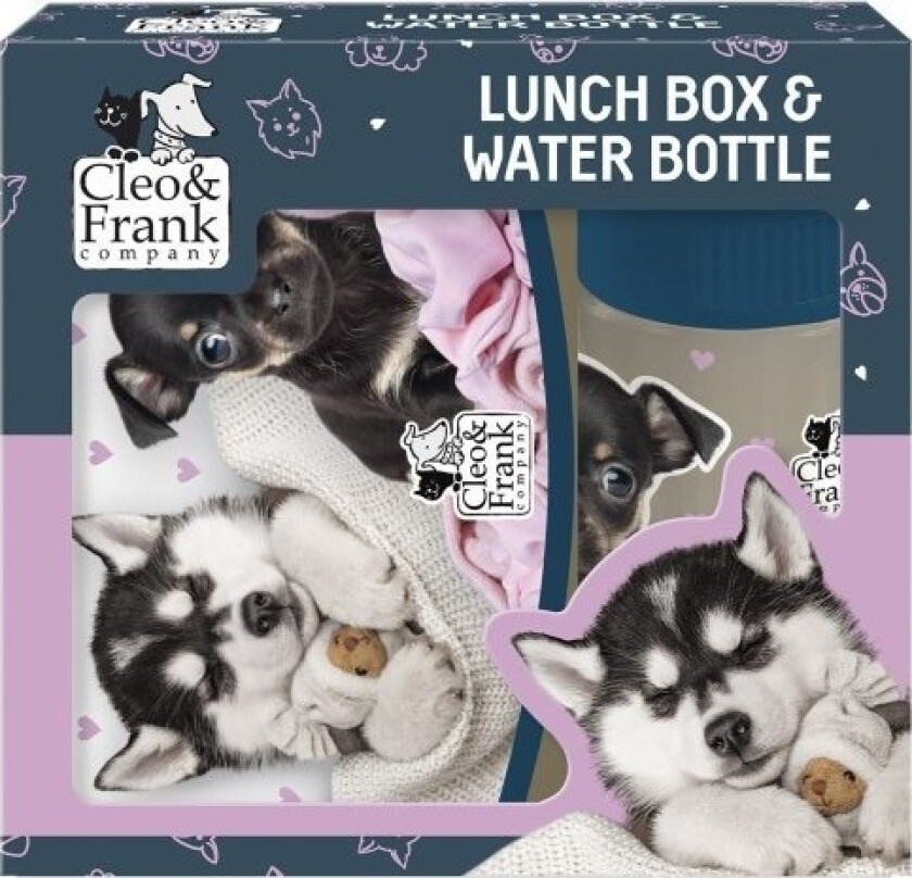 Derfor Matboks + Vannflaske 330Ml Cleo Og Frank 38 Hunder