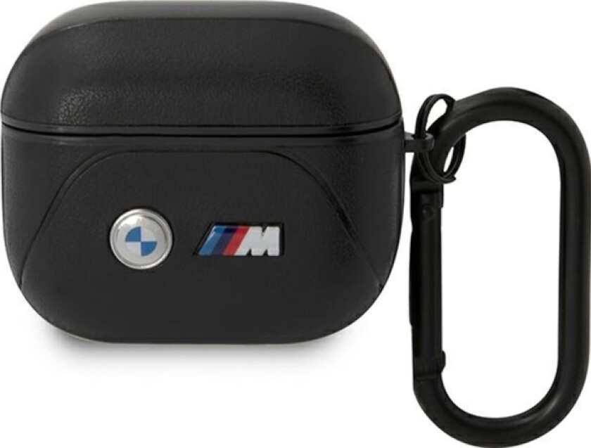 Veske Bmw Bma322pvtk Airpods 3 Gen Deksel Svart/Svart Skinn Buet Linje