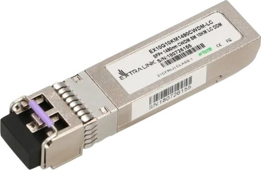 Extralink - Sfp+ Transceivermodul - Cwdm - Lc-Enkeltmodus - Opp Til 10 Km - 1490 Nm