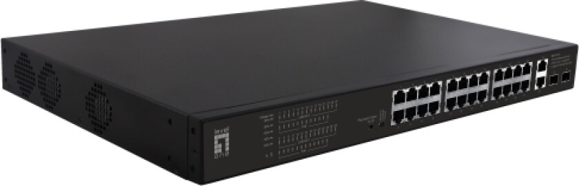 Levelone Fgp-2831, Uhåndtert, Fast Ethernet (10/100), Strøm Over Ethernet (Poe), Rack-Montering, 1U