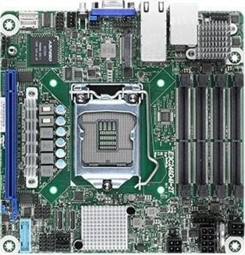 Asrock E3c246d4i-2T, Intel, Lga 1151 (Stik H4), Intel® Celeron®, Intel® Core™ I3, Intel Core I5, Intel Core I7, Intel Core I9, Intel®..., Ddr4-Sdram,