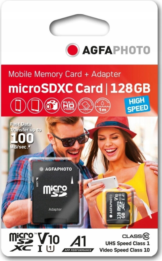 Karta Agfaphoto Agfa Microsd Microsdxc 128 Gb Class 10 Uhs-I/U1 V10 (Sb6033)