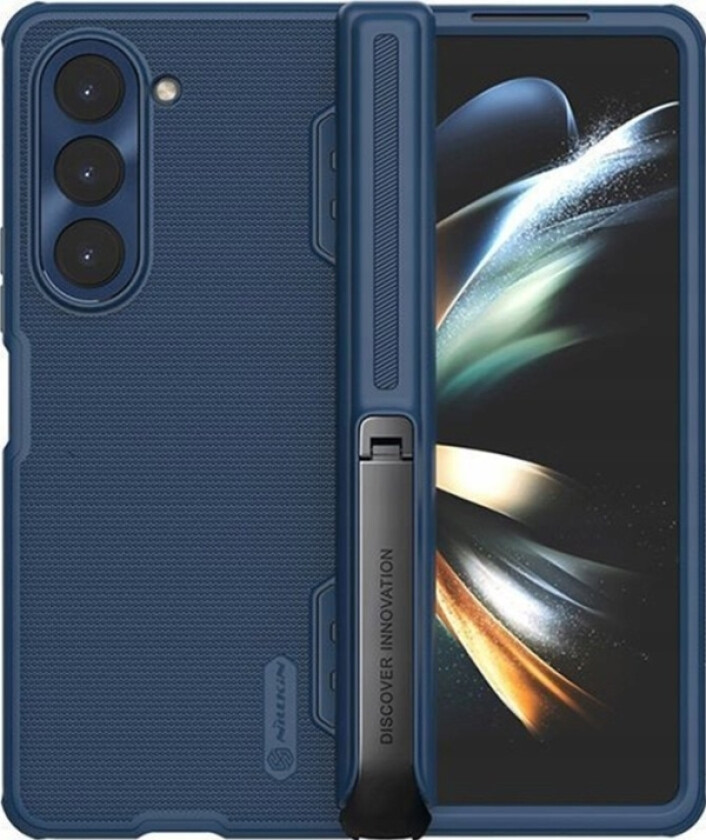 Nillkin Super Frosted Fold Stand Bakdeksel Til Samsung Galaxy Z Fold 5 Blue