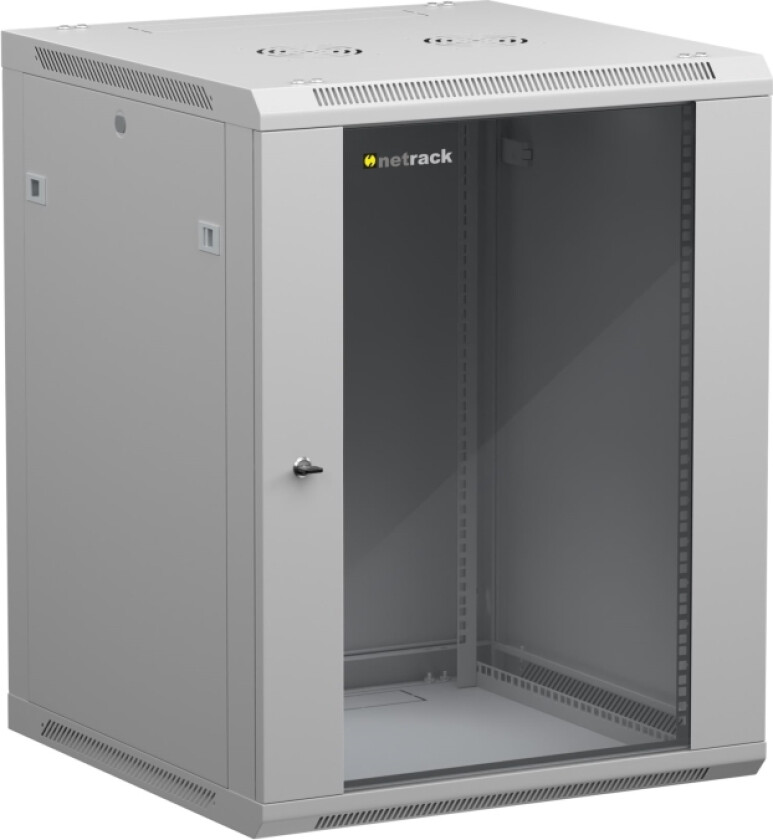 Netrack - Rack Skap - Veggmonterbar - Grå - 15U - 10"/19"