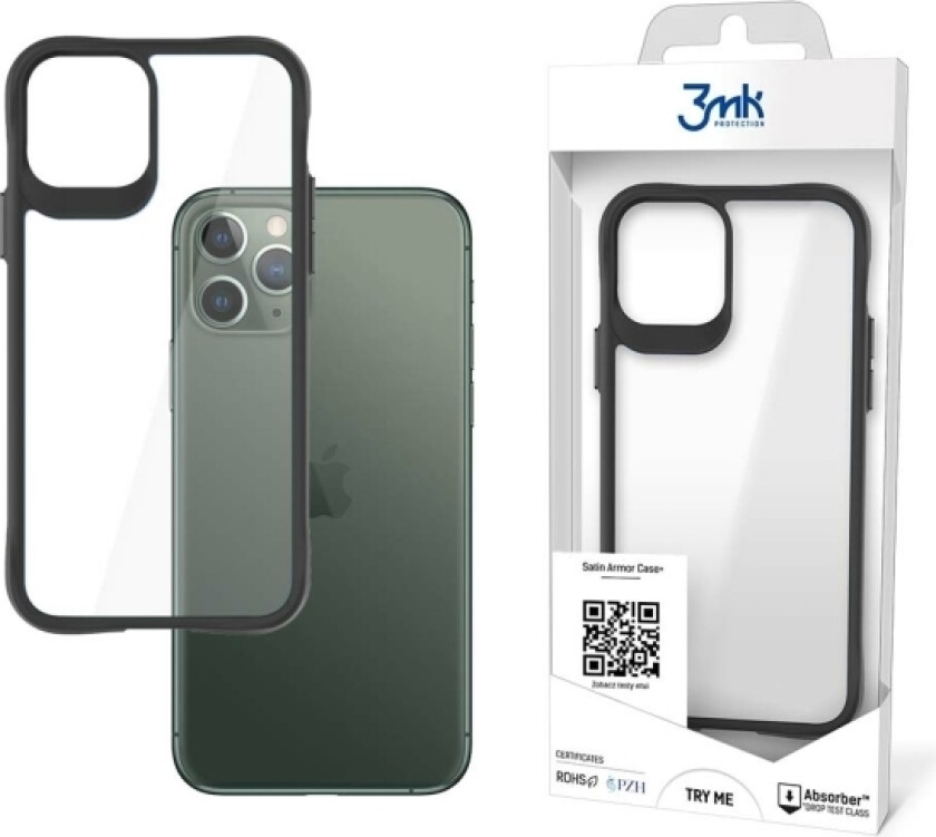 3Mk 3Mk Satinarmor+-Deksel Til Iphone 11 Pro Max Militærklasse