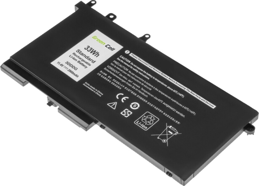 Green Cell - Batteri Til Bærbar Pc (Tilsvarer: Dell 3Dddg, Dell 93Ftf) - Litiumpolymer - 2900 Mah - Svart - For Dell Latitude 5280, 5480, 5580