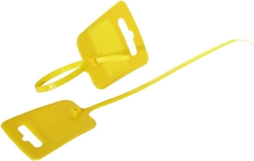 Bs81980-Y, Avrivbart Buntebånd, Gult, 250 Mm, 4,8 Mm, 100 Stykker