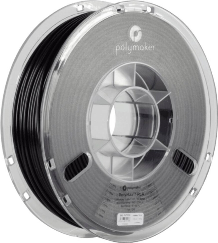 Polymaker Pa06011 Polymax Tough Filament Tough Pla Høj Grad Af Stivhed, Høj Grad Af Trækstyrke, Slagfast 2.85 Mm 750 G Sort 1 Stk