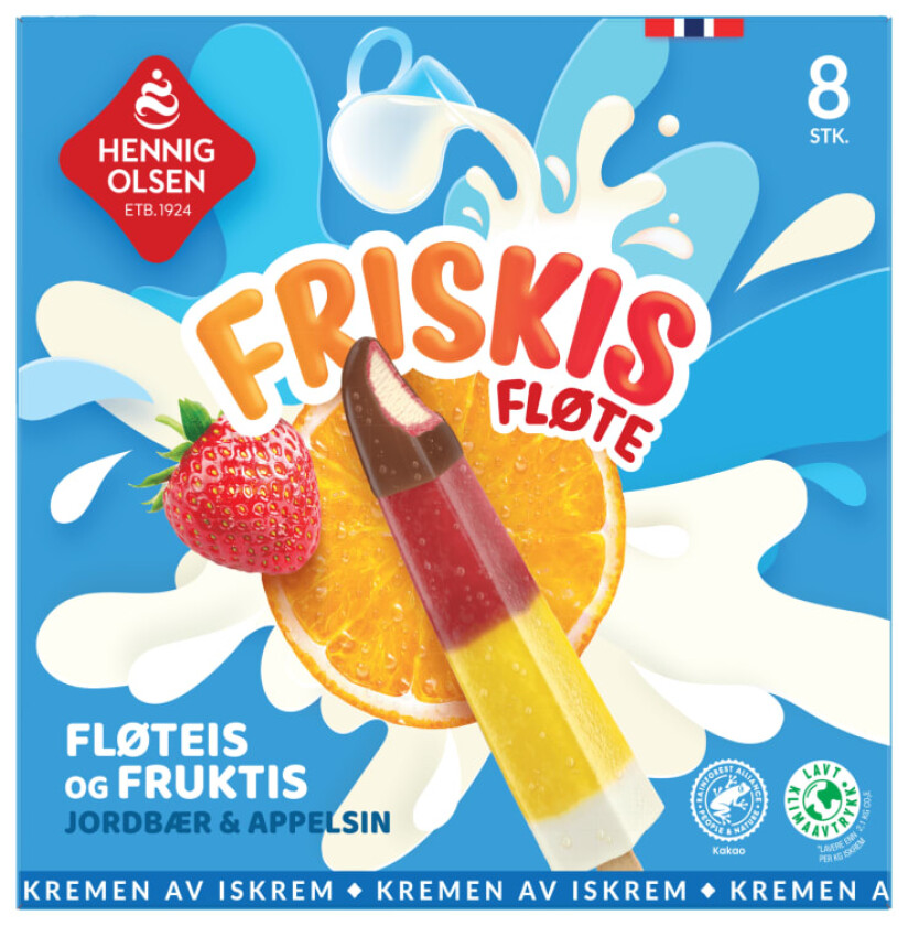 Friskis Fløteis&Fruktis 8stk