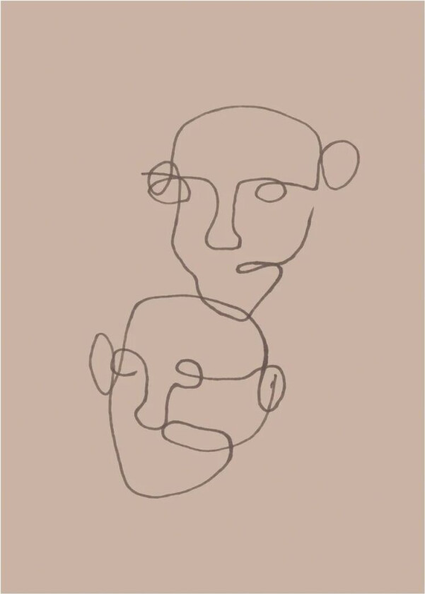 Figurative poster beige 30x40 cm