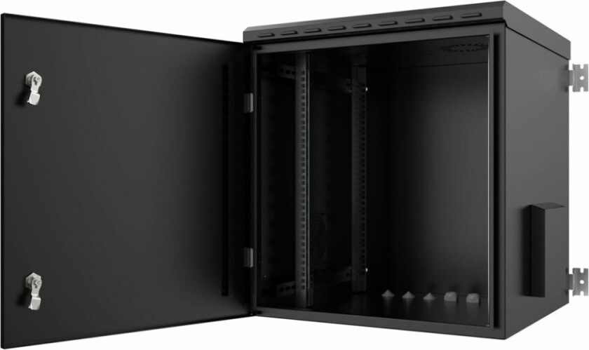 By Logon - Rack Skap - 60 X 60 - Veggmonterbar - Svart, Ral 9005 - 12U - 19"