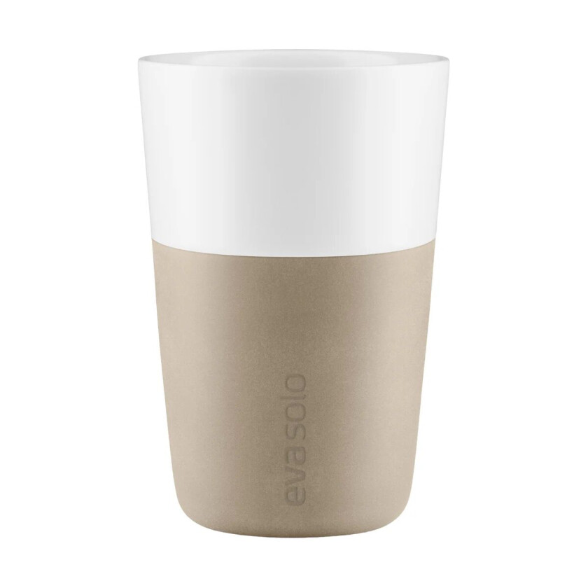 Caffè latte-kopp 2-pakning Pearl beige