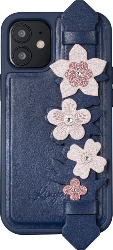 Sweet Series Gel-Deksel Dekorert Med Originale Swarovski-Krystaller Med Stativ For Iphone 12 Pro Max Blå