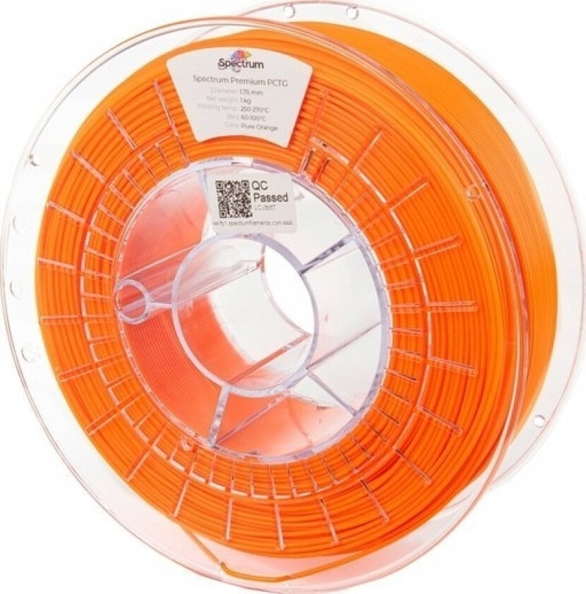 Spectrum Spectrum 3D Filament, Premium Pctg, 1.75Mm, 1000G, 80662, Pure Orange
