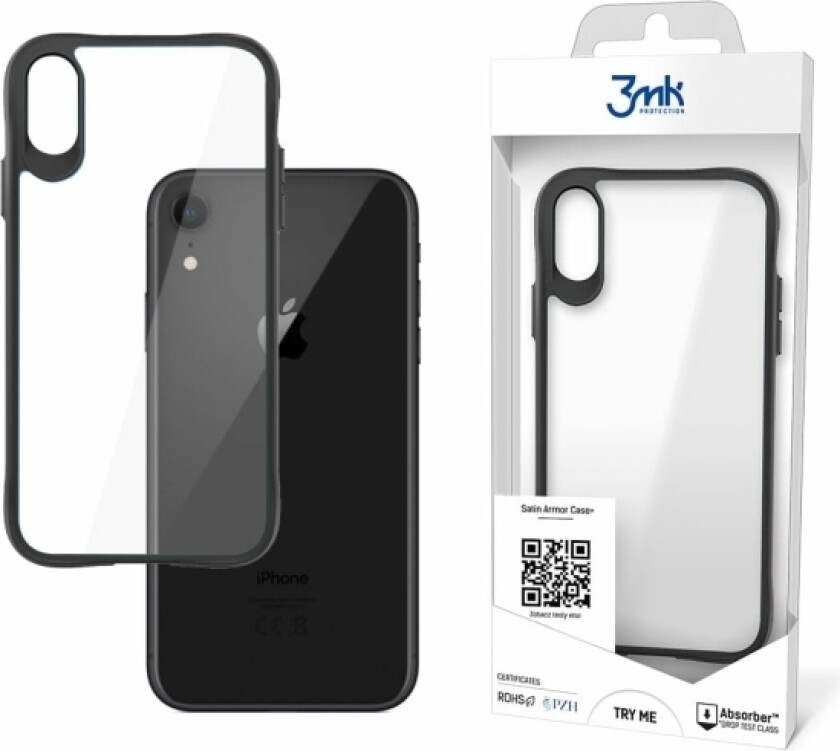 3Mk 3Mk Satinarmor+ Deksel For Iphone Xr Militær Klasse