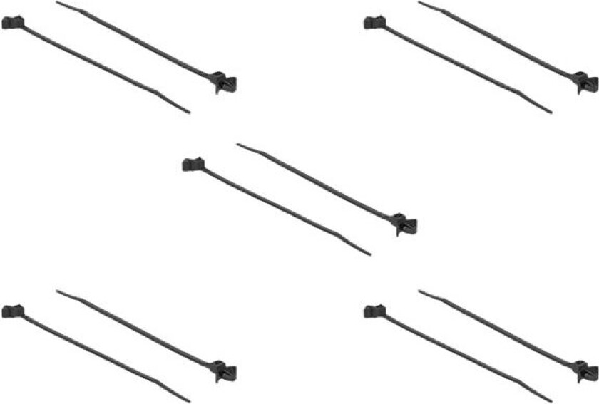Delock Cable Tie With Expansion Anchor - Kabelfestebånd - 16 Cm - Svart