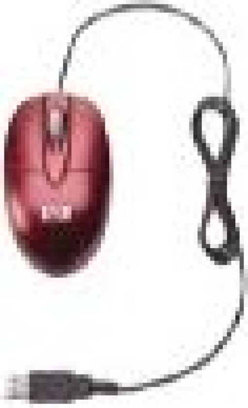 Hp - Mus - Høyre- Og Venstrehåndet - Optisk - 3 Knapper - Kablet - Usb - Merlot - For Probook 4310S, 4410S, 4510S